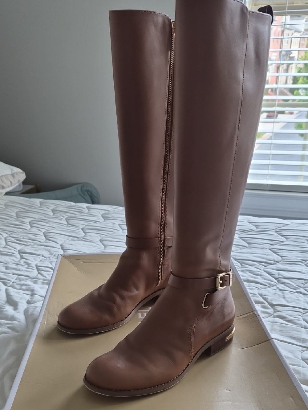 MICHAEL Michael Kors Brown Leather Riding Boots